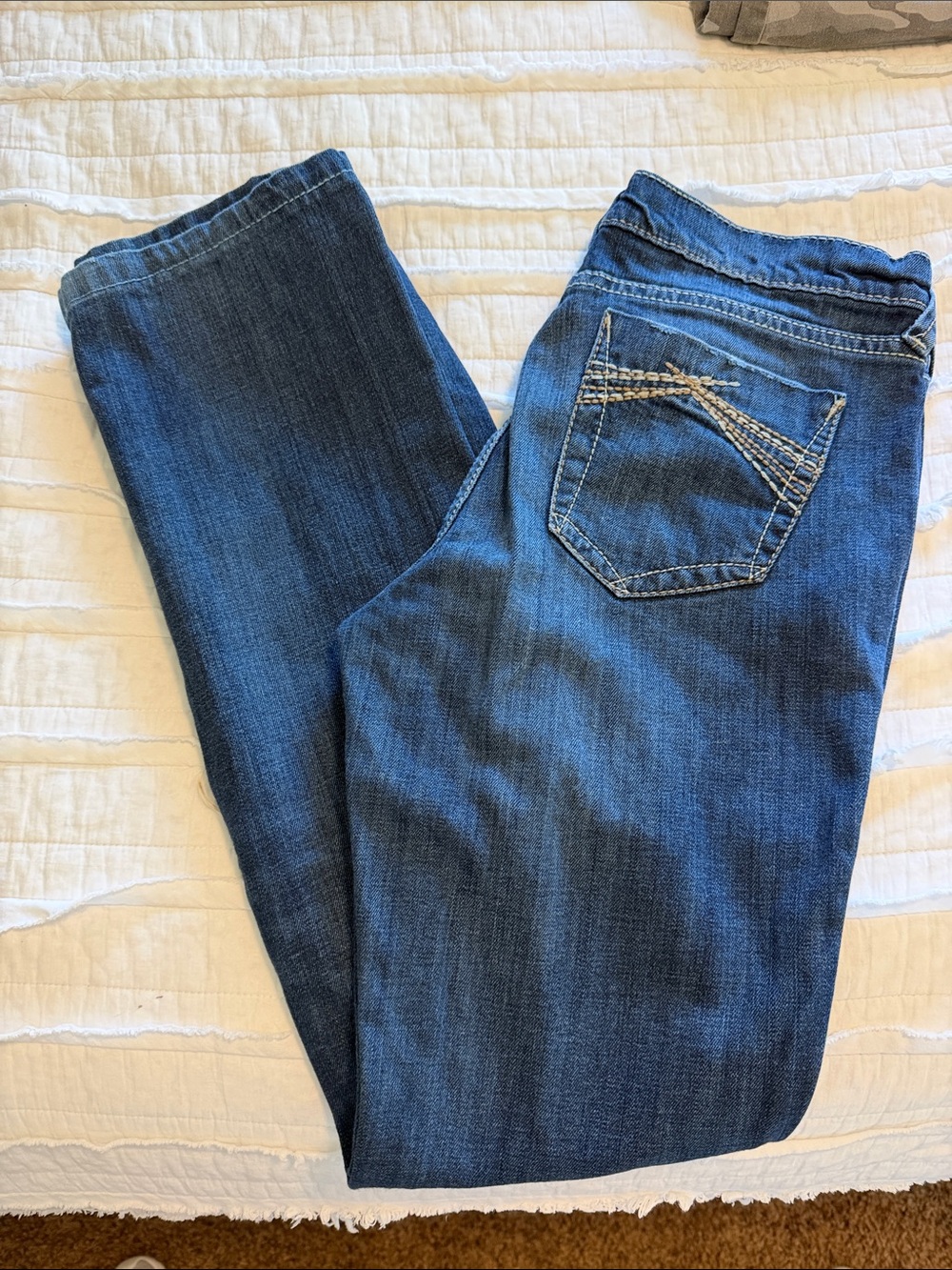 Ariat Turquoise Dark Blue Women's Jeans - Classic Straight Leg